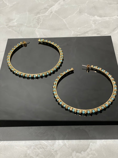 Big Hoop Bead Earring